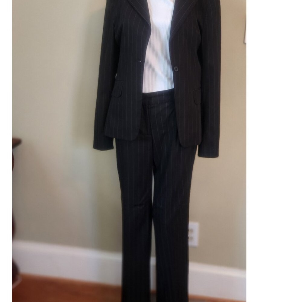 Cielo Couture black striped suit